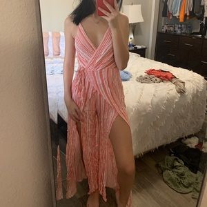 Pink and white jumpsuit